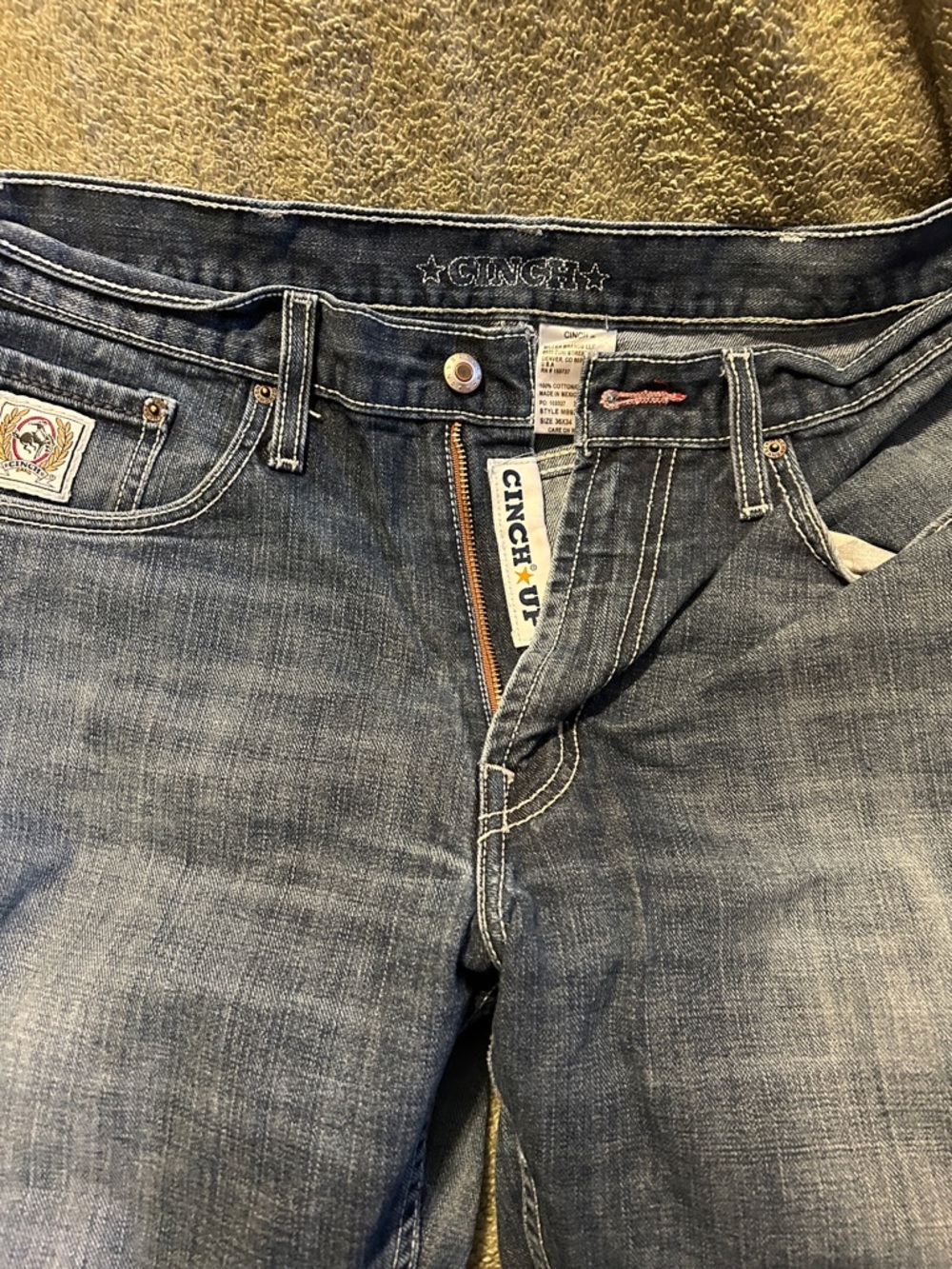 Cinch Men’s Faded Blue Relaxed Fit Jeans
